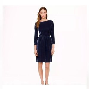 J.Crew Navy Blue Velvet Sheath Dress size 8
